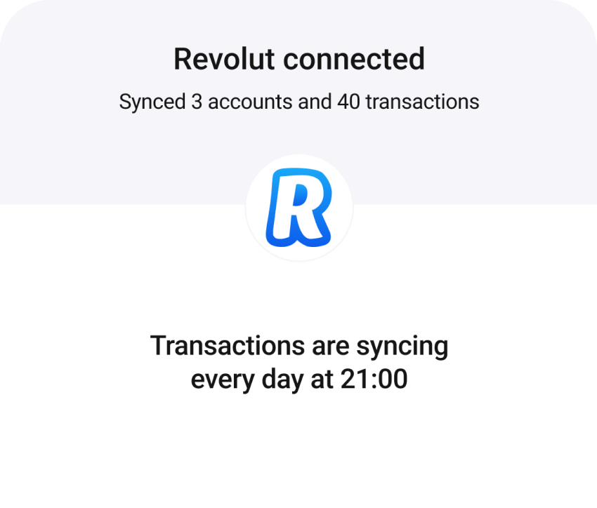 Revolut bank sync personal finance app screenshot